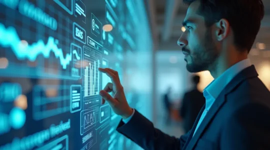 Illustration montrant une intégration entre CRM et comptabilité, symbolisant la transformation des efforts commerciaux en résultats financiers