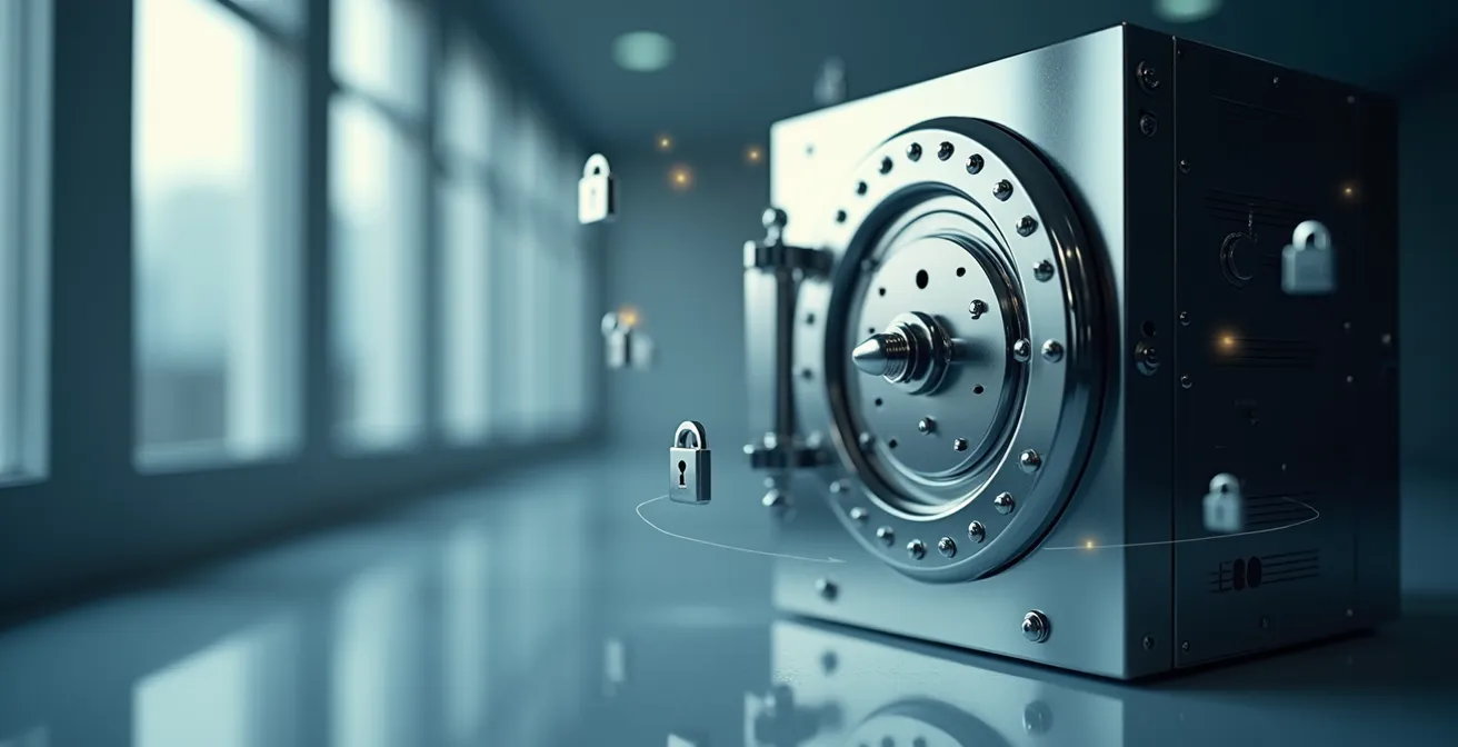 Illustration symbolique d'une gestion sécurisée et granulaire des accès aux bulletins de paie dans une entreprise