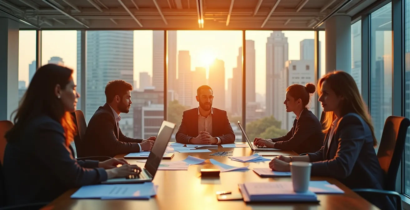 Bannière représentant une PME moderne entourée de solutions numériques, symbolisant l'adaptation face au modèle CAC40.