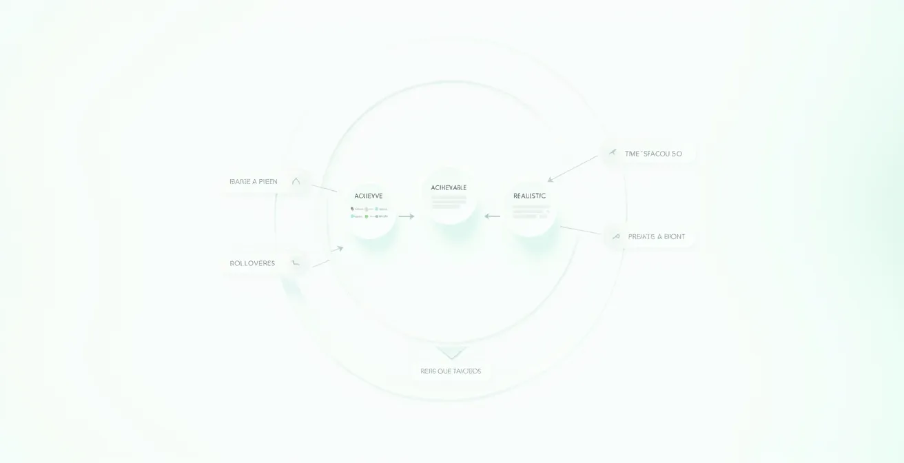 Schéma visuel montrant la méthode SMART appliquée à un objectif financier précis
