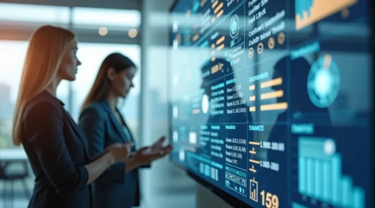 Illustration symbolique représentant la personnalisation d'un CRM pour la comptabilité avec des éléments visuels de facturation et de gestion commerciale