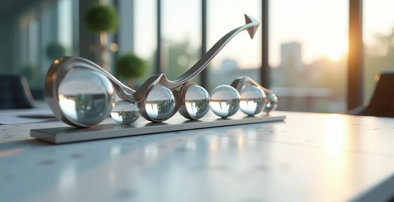 Espace de travail minimaliste avec représentation abstraite de graphiques et courbes de performance