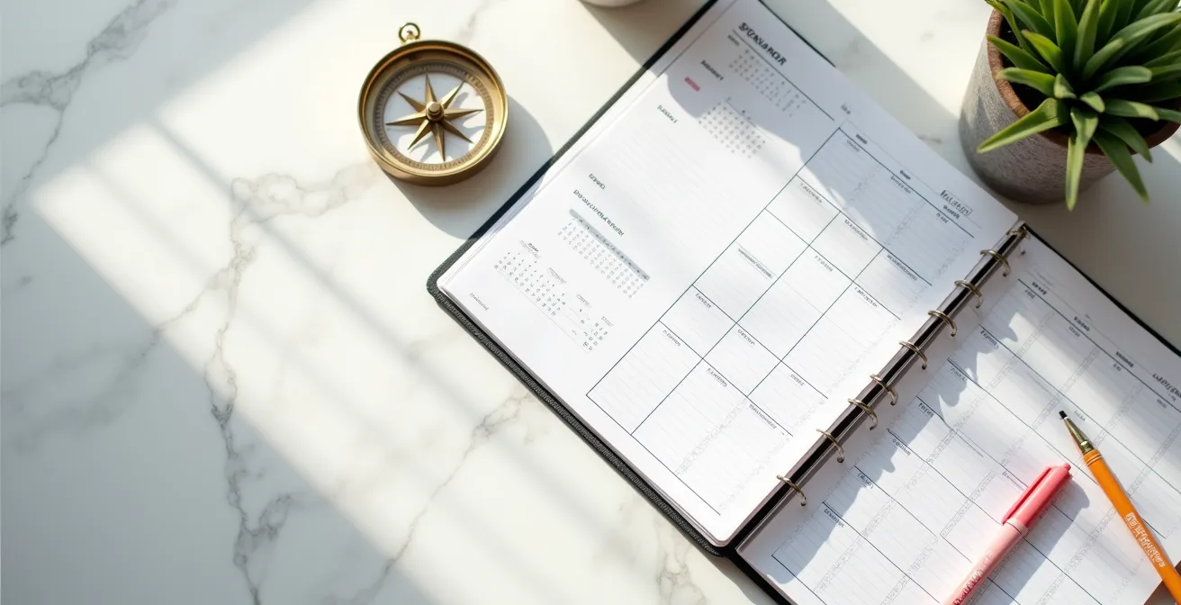 Un calendrier visuel montrant les points de contact stratégiques avec les clients tout au long de l'année