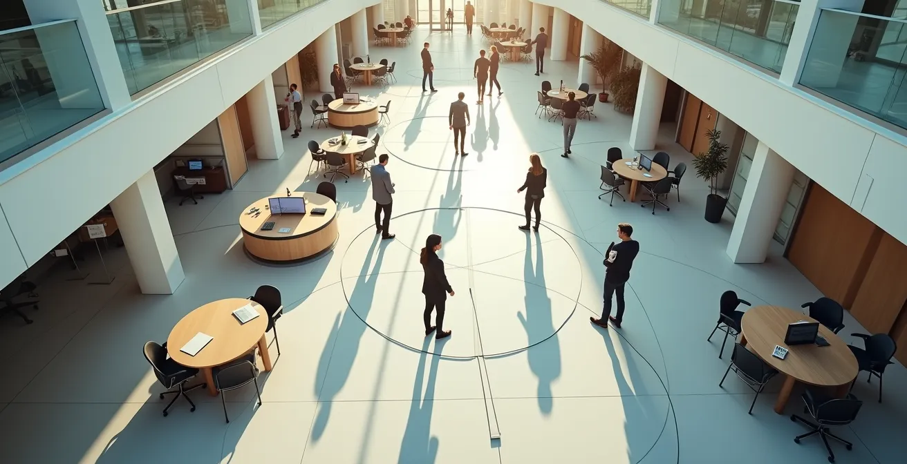 Réseau interconnecté illustrant le parrainage client et les recommandations