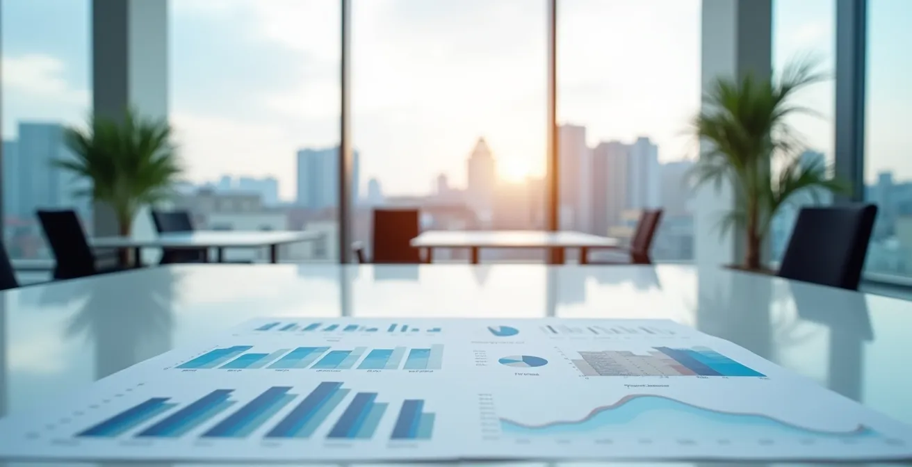 Tableau de bord de trésorerie mensuel pour la gestion financière d'entreprise