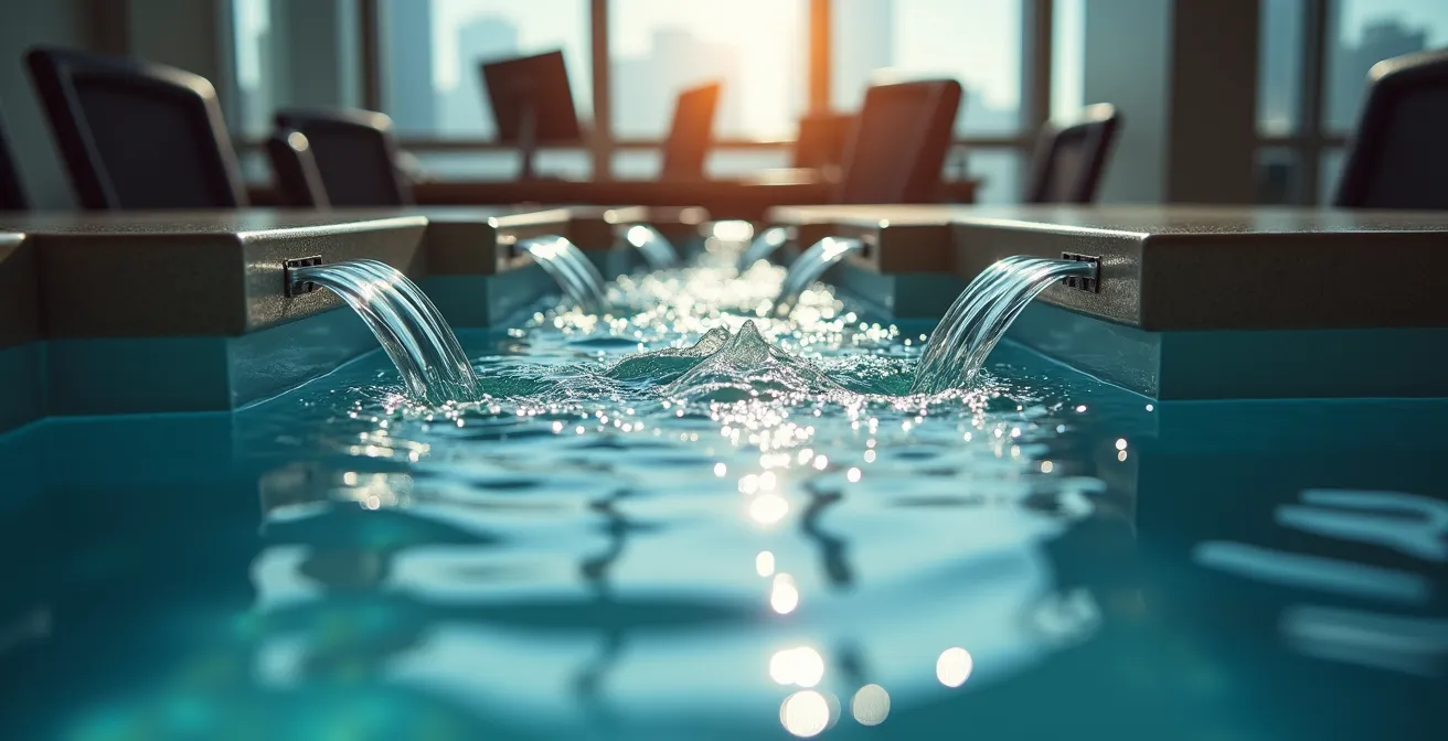 Représentation symbolique des trois flux de trésorerie d'une entreprise